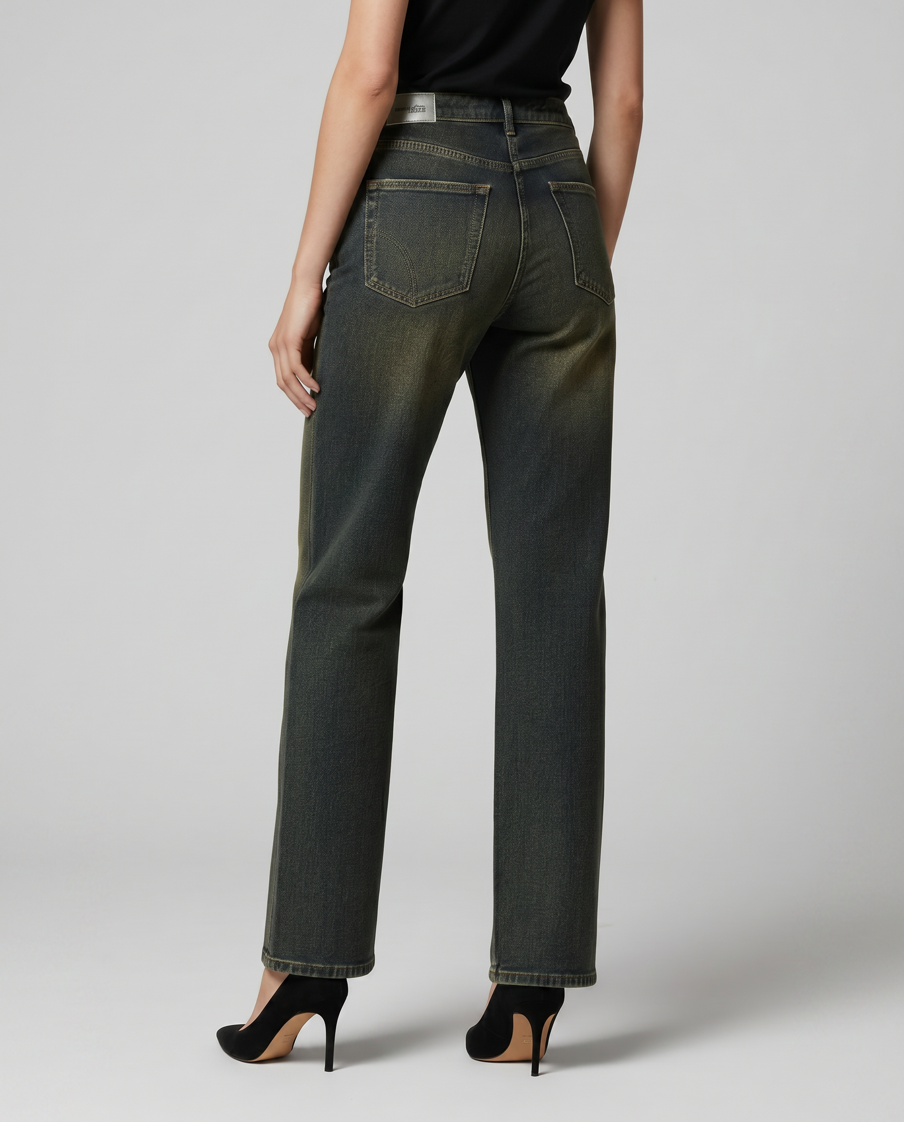 Women's Straight-Leg High Waist Jeans Outfit for Work Casual Days Holidays and Everyday Wear