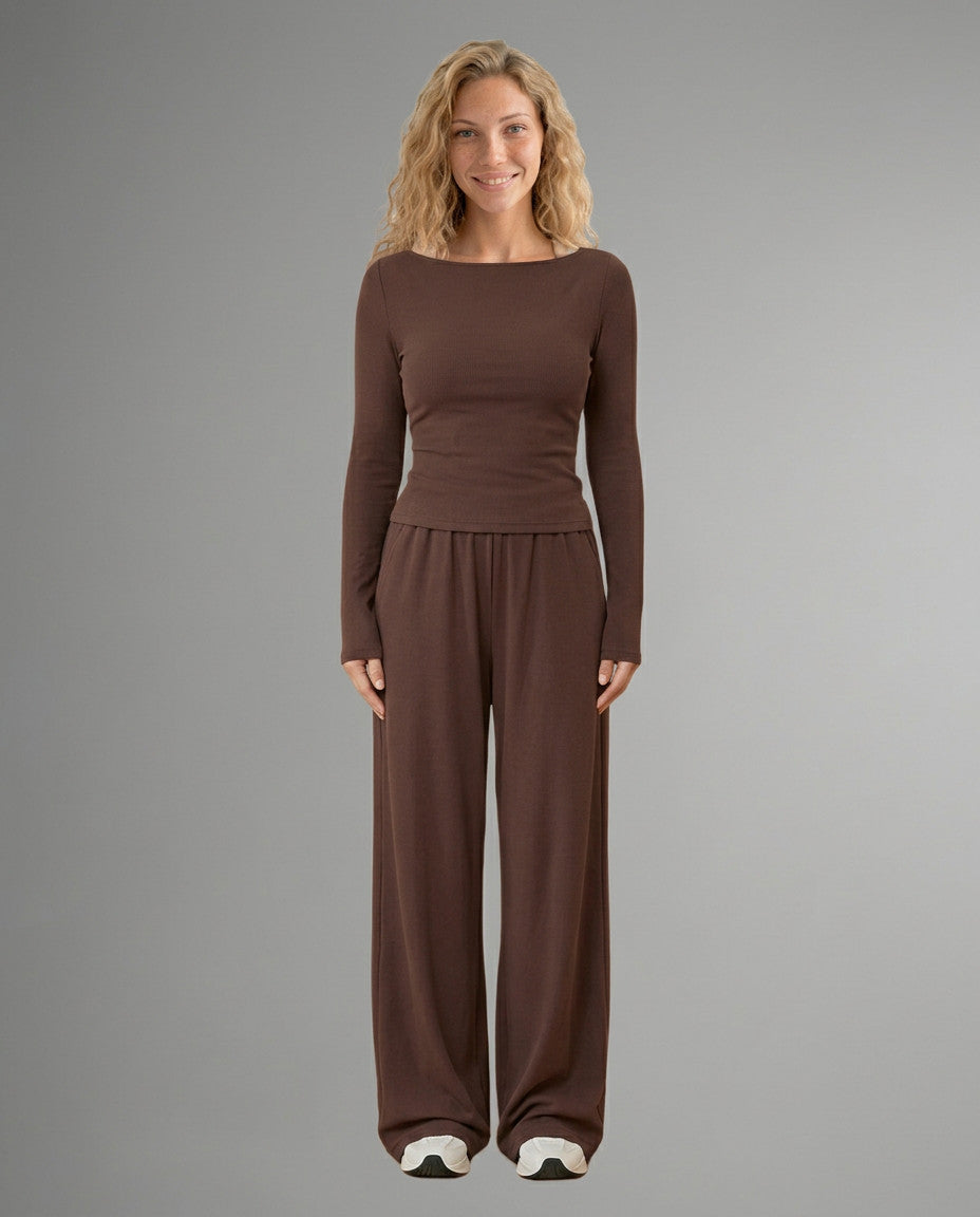 Women's Relaxed Fit Trousers Pants Casual Set Outfit for Work Casual Days Holidays and Everyday Wear