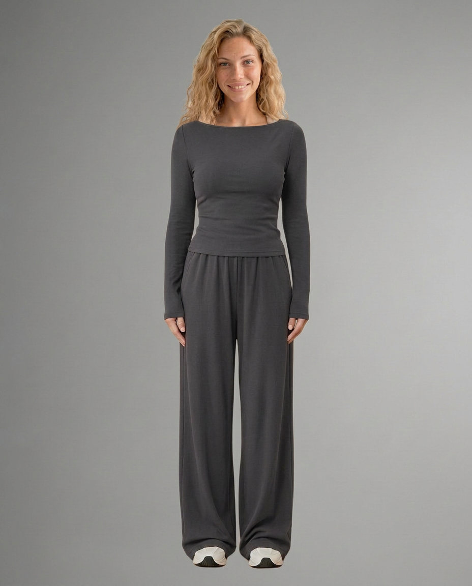 Women's Relaxed Fit Trousers Pants Casual Set Outfit for Work Casual Days Holidays and Everyday Wear