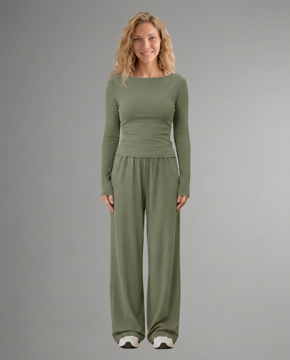 Women's Relaxed Fit Trousers Pants Casual Set Outfit for Work Casual Days Holidays and Everyday Wear