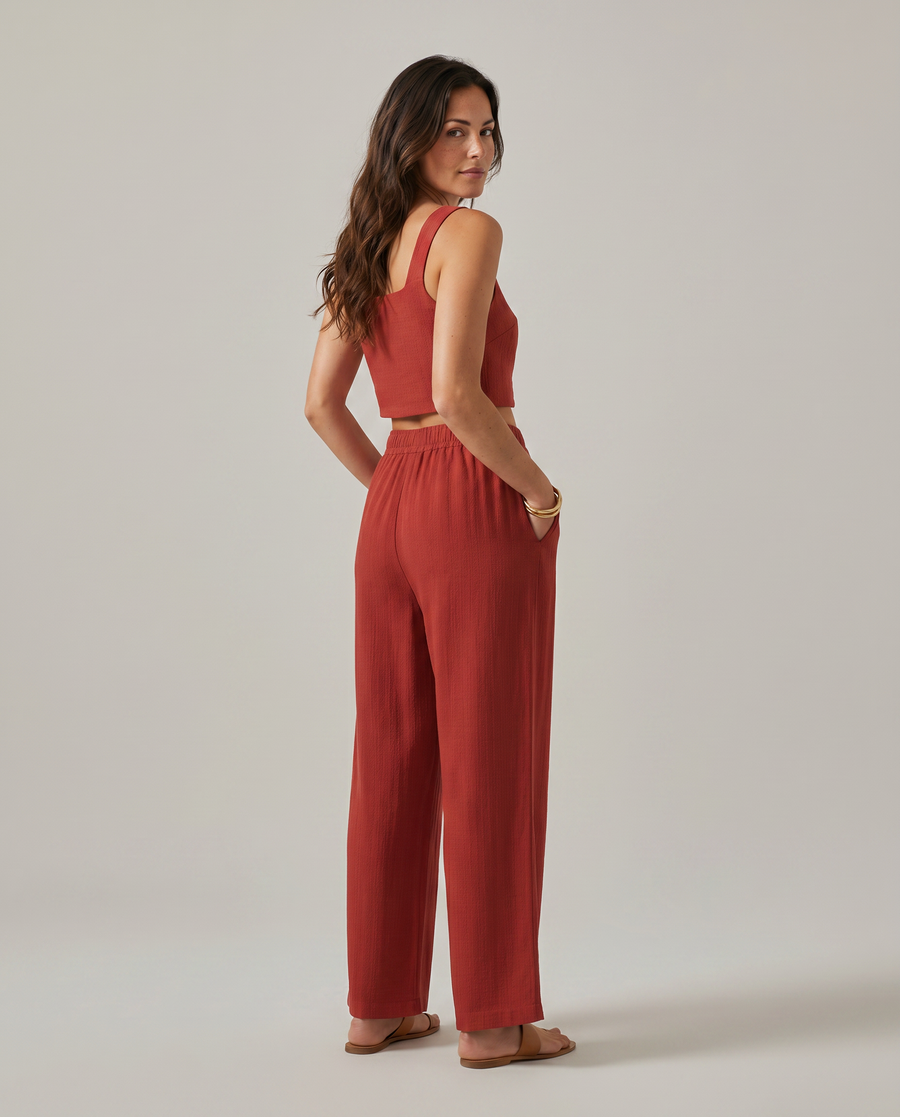 Women's Wide-Leg Trousers Pants Set Outfit for Work Casual Days Holidays and Everyday Wear