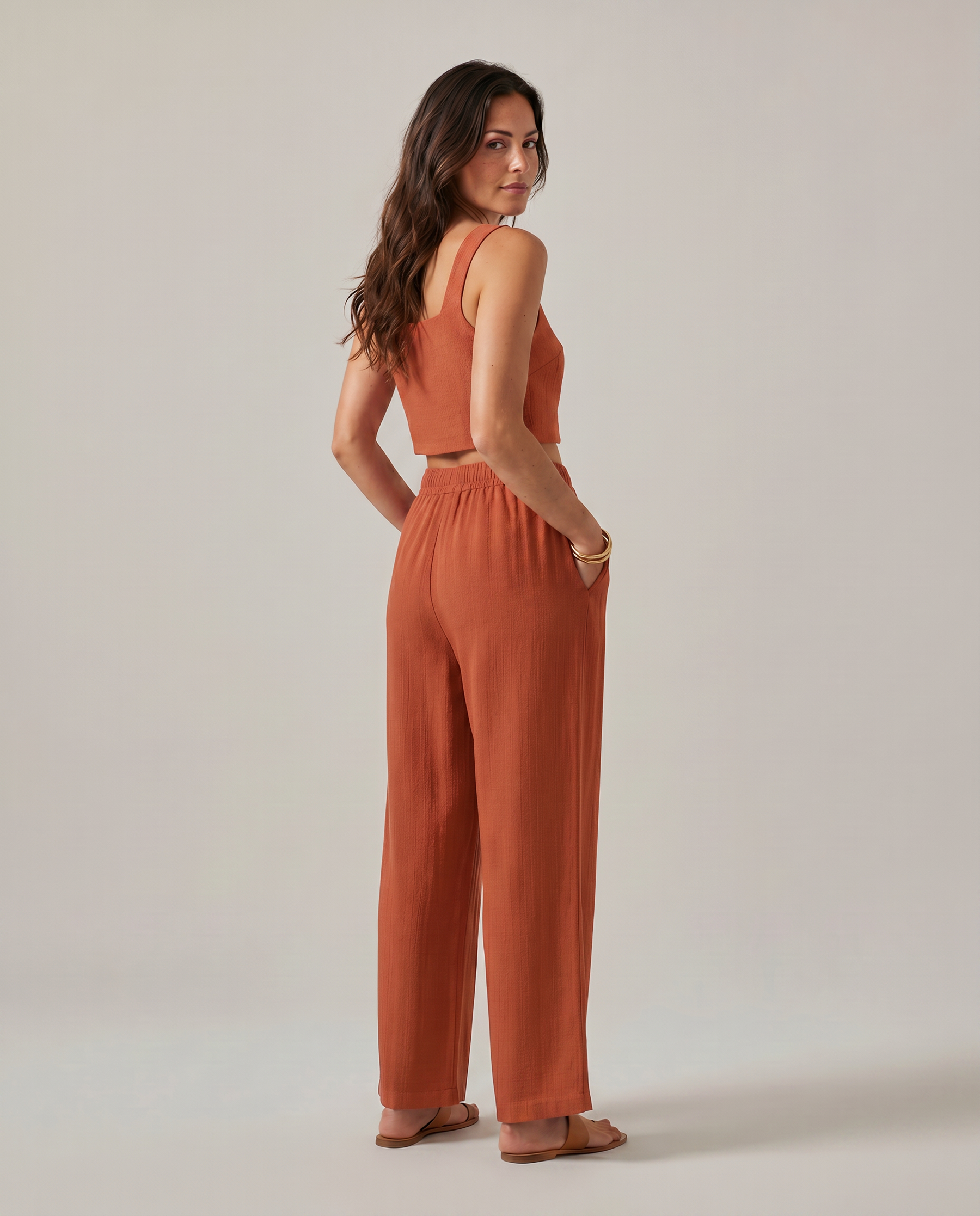 Women's Wide-Leg Trousers Pants Set Outfit for Work Casual Days Holidays and Everyday Wear