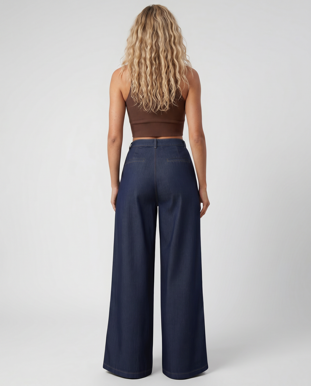 Women’s Wide-Leg Front Closure Jeans | Stylish
