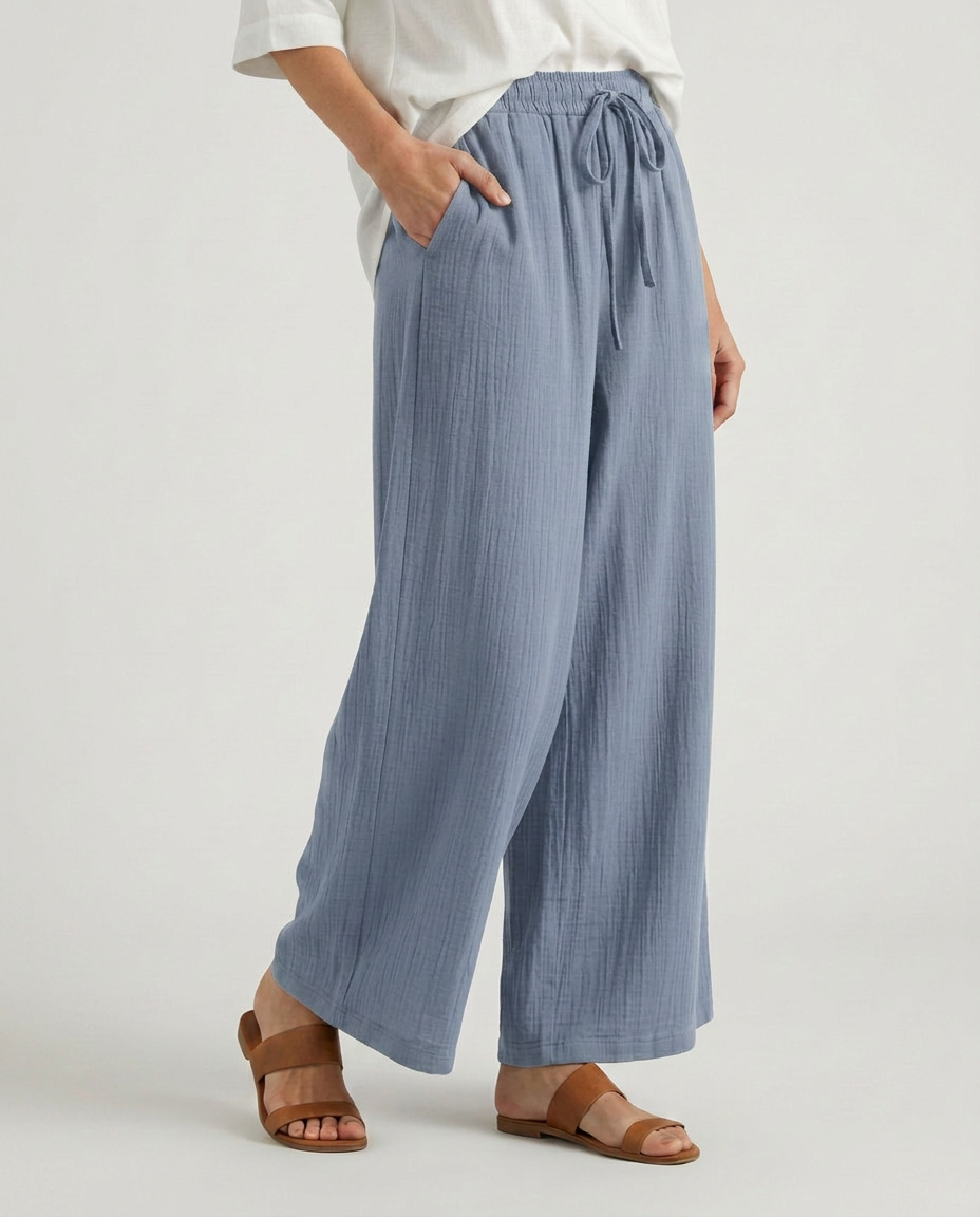 Women's Wide-Leg Casual Trousers Pants Outfit for Work Casual Days Holidays and Everyday Wear