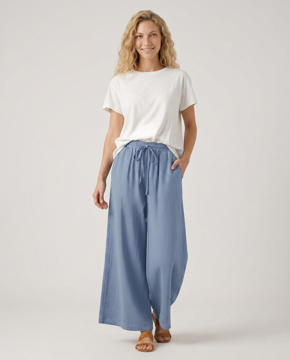 Women's Wide-Leg Casual Trousers Pants Outfit for Work Casual Days Holidays and Everyday Wear