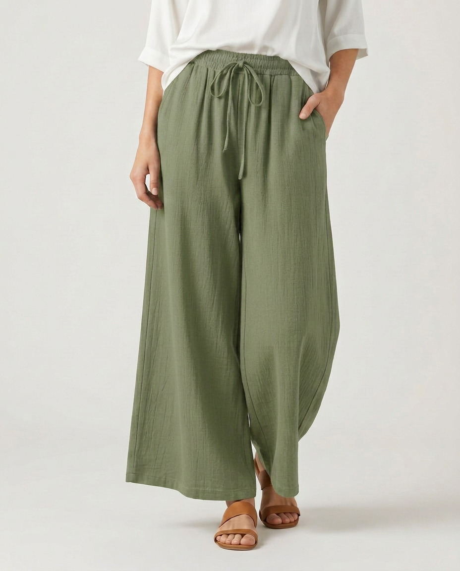 Women's Wide-Leg Casual Trousers Pants Outfit for Work Casual Days Holidays and Everyday Wear