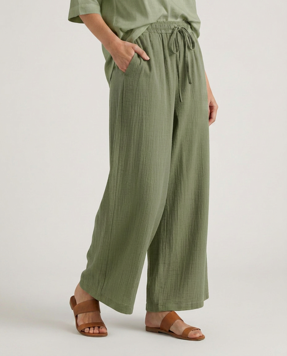 Women's Wide-Leg Casual Trousers Pants Outfit for Work Casual Days Holidays and Everyday Wear