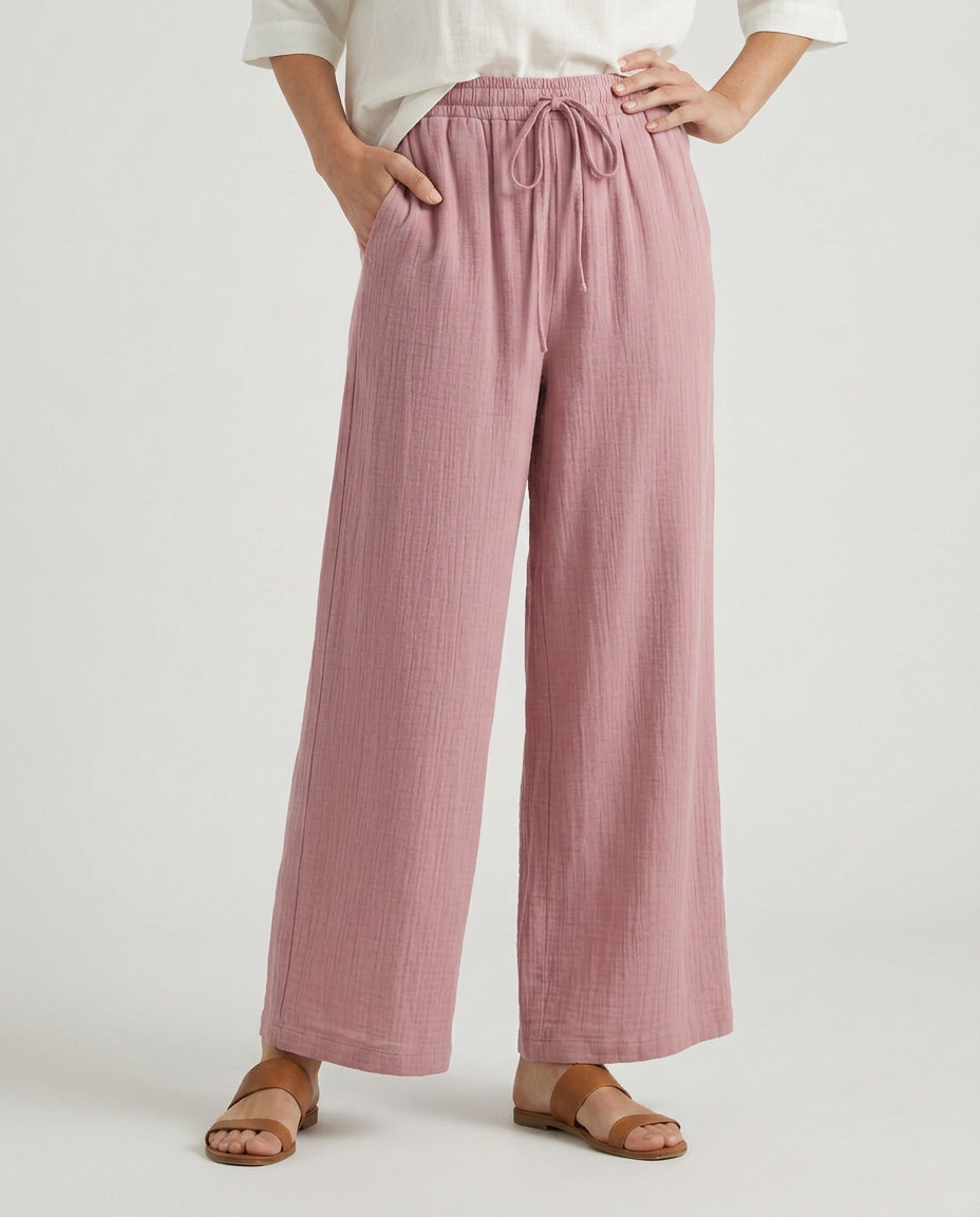 Women's Wide-Leg Casual Trousers Pants Outfit for Work Casual Days Holidays and Everyday Wear
