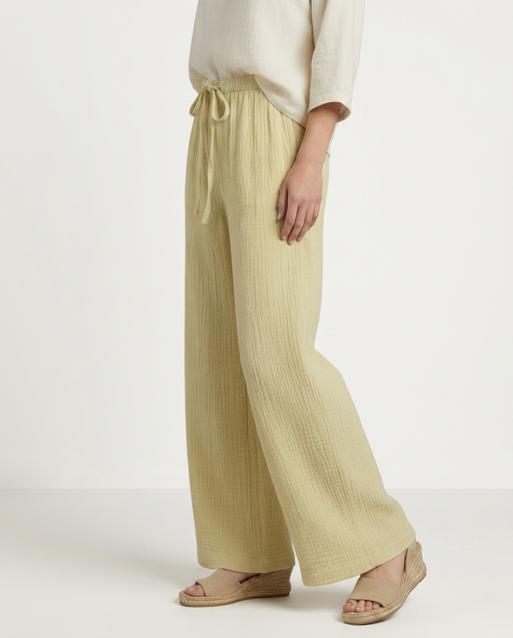 Women’s Stylish Wide-Leg Trousers | Elastic Waist