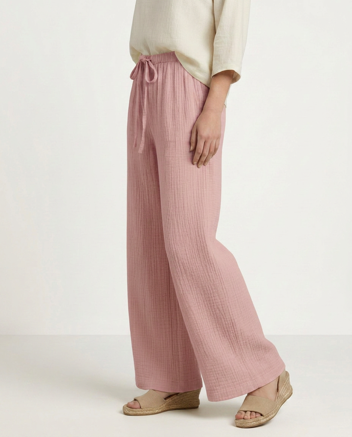 Women’s Stylish Wide-Leg Trousers | Elastic Waist