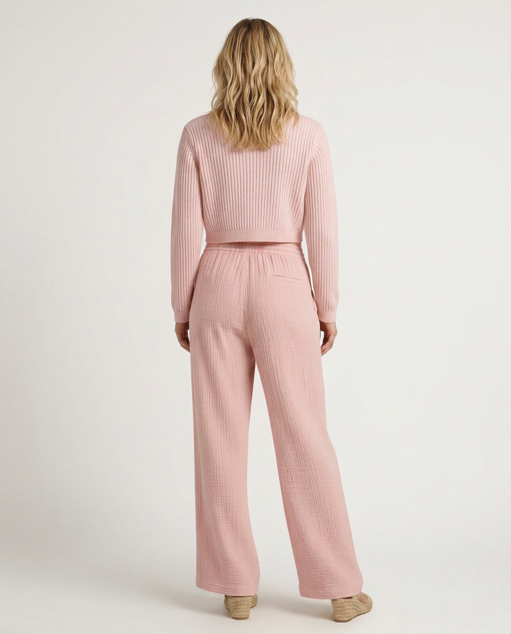 Women’s Stylish Wide-Leg Trousers | Elastic Waist