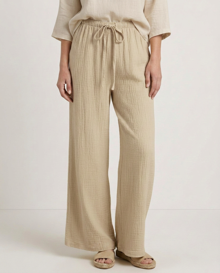 Women’s Stylish Wide-Leg Trousers | Elastic Waist