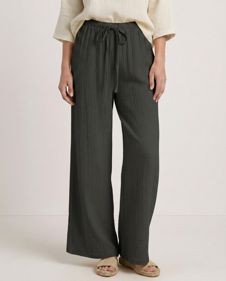 Women’s Stylish Wide-Leg Trousers | Elastic Waist