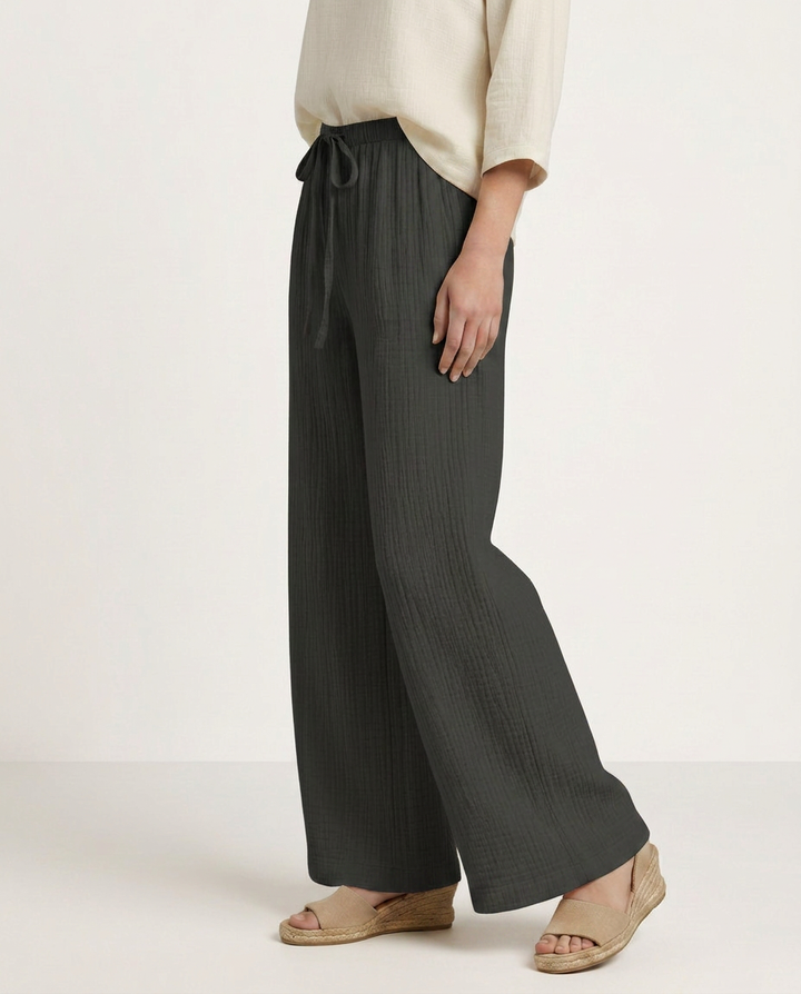 Women’s Stylish Wide-Leg Trousers | Elastic Waist