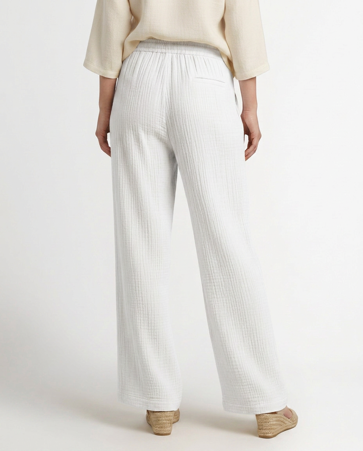 Women’s Stylish Wide-Leg Trousers | Elastic Waist