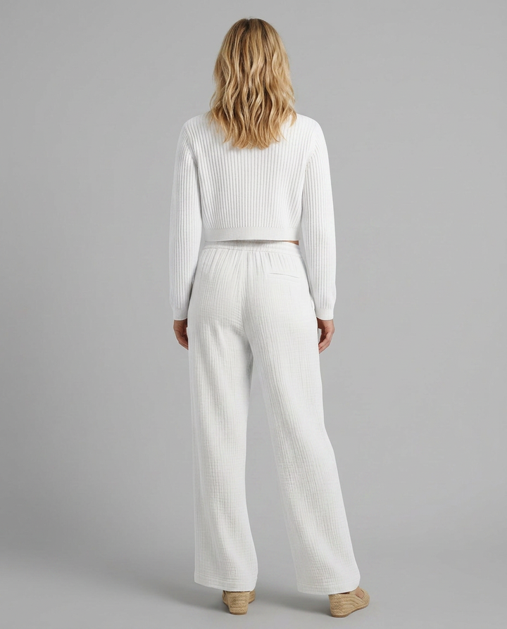 Women’s Stylish Wide-Leg Trousers | Elastic Waist