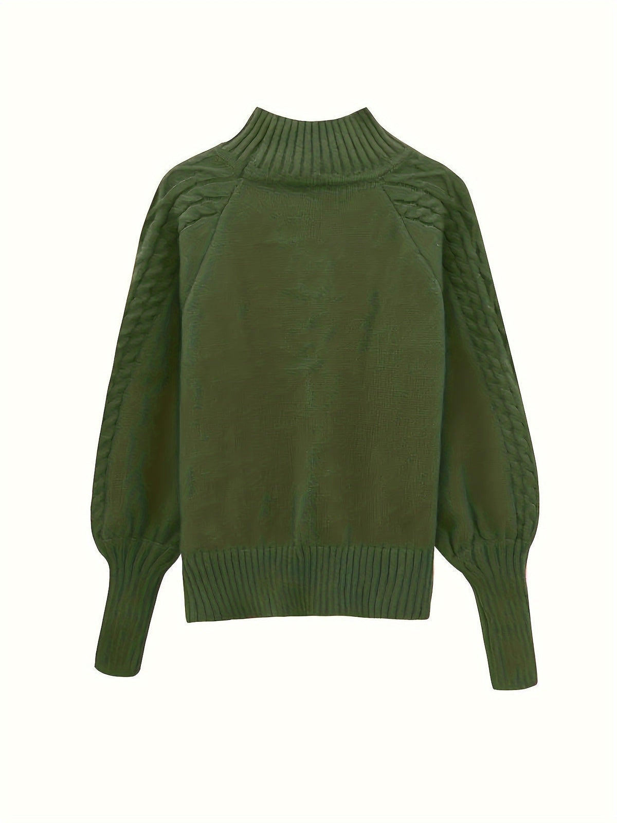 Women's Cozy Turtleneck Sweater Cable Knit Long Sleeve Casual Layering