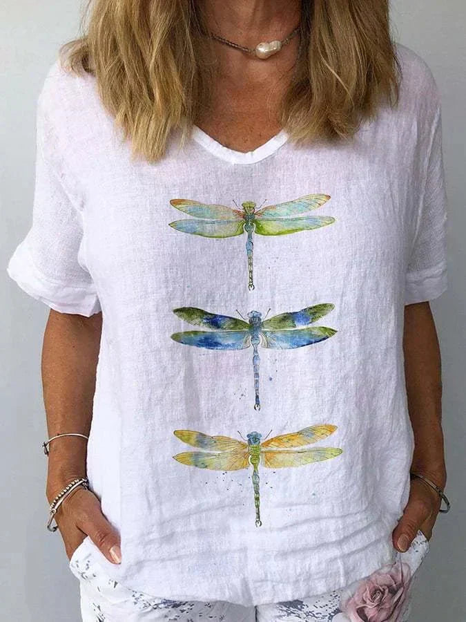 Women's Retro V-Neck Top | Classic Style