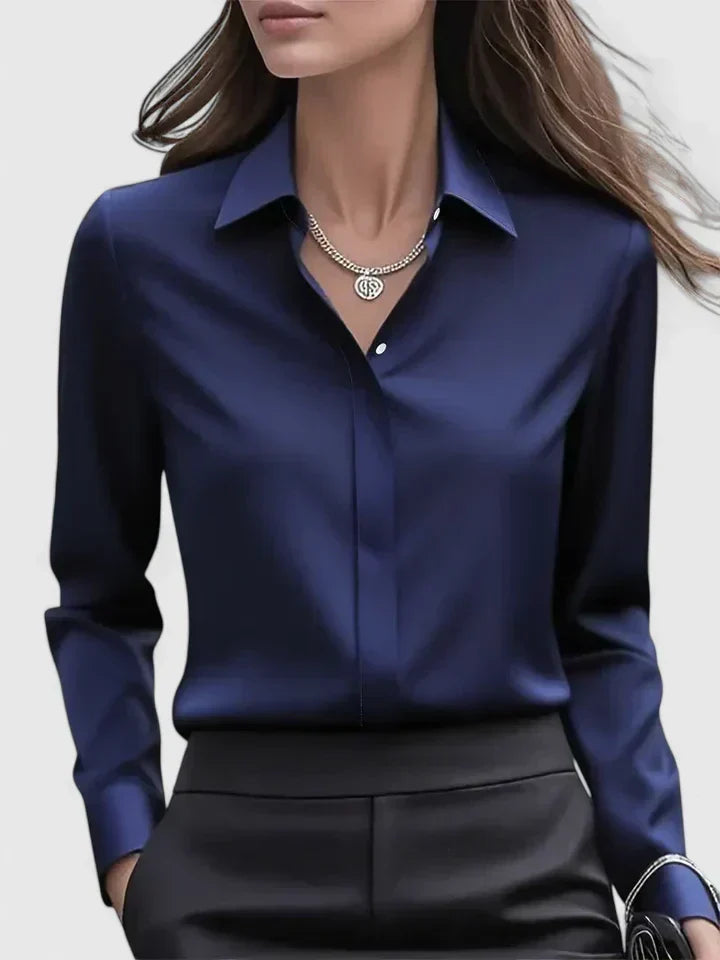 Women's Oversized Button-Down Shirt Relaxed Fit Long Sleeve Casual Everyday