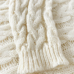 Women's Relaxed V-Neck Sweater Cable Knit Casual Layering Everyday Style