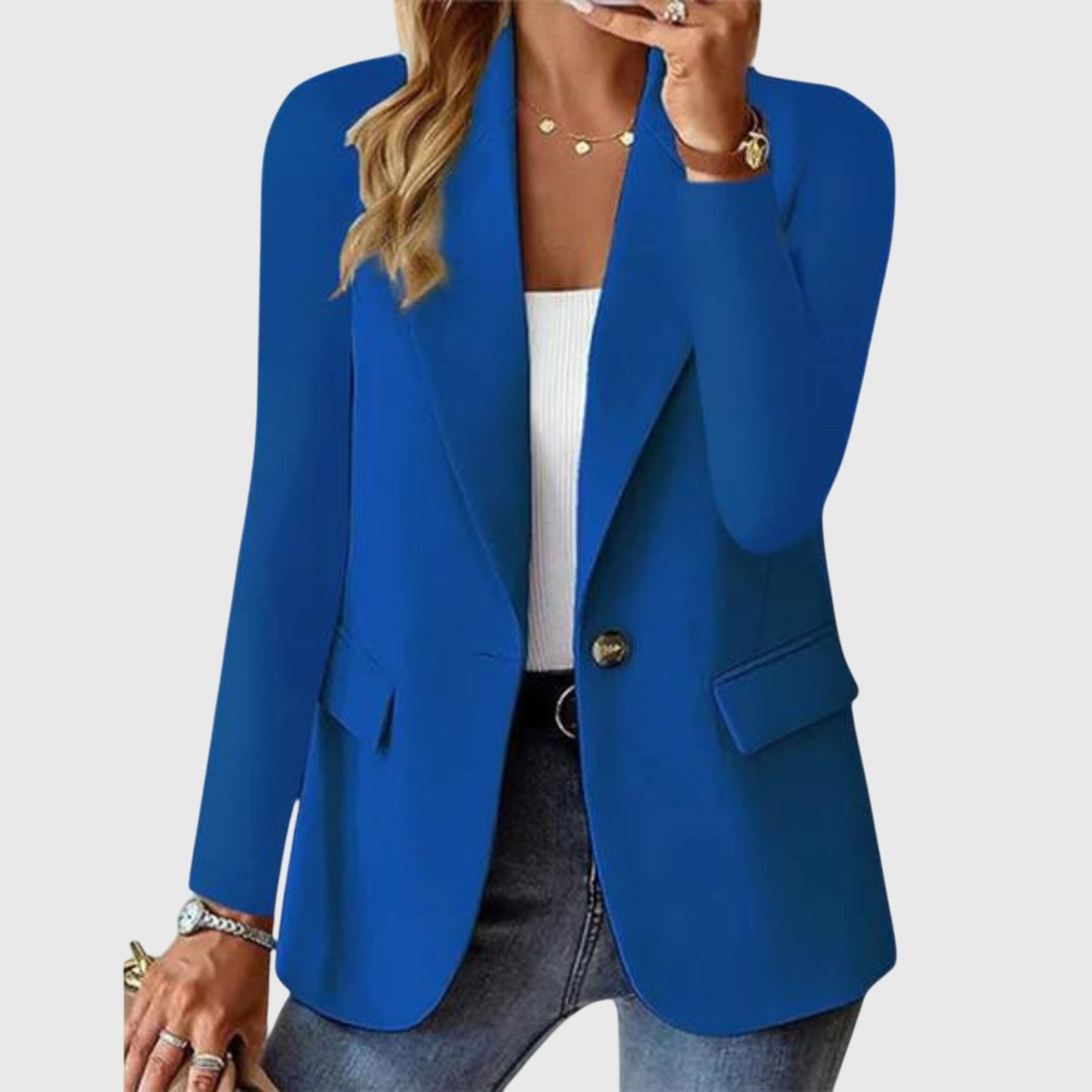 Women's Formal Tailored Blazer Layering Outerwear for Work Autumn Winter and Everyday Wear