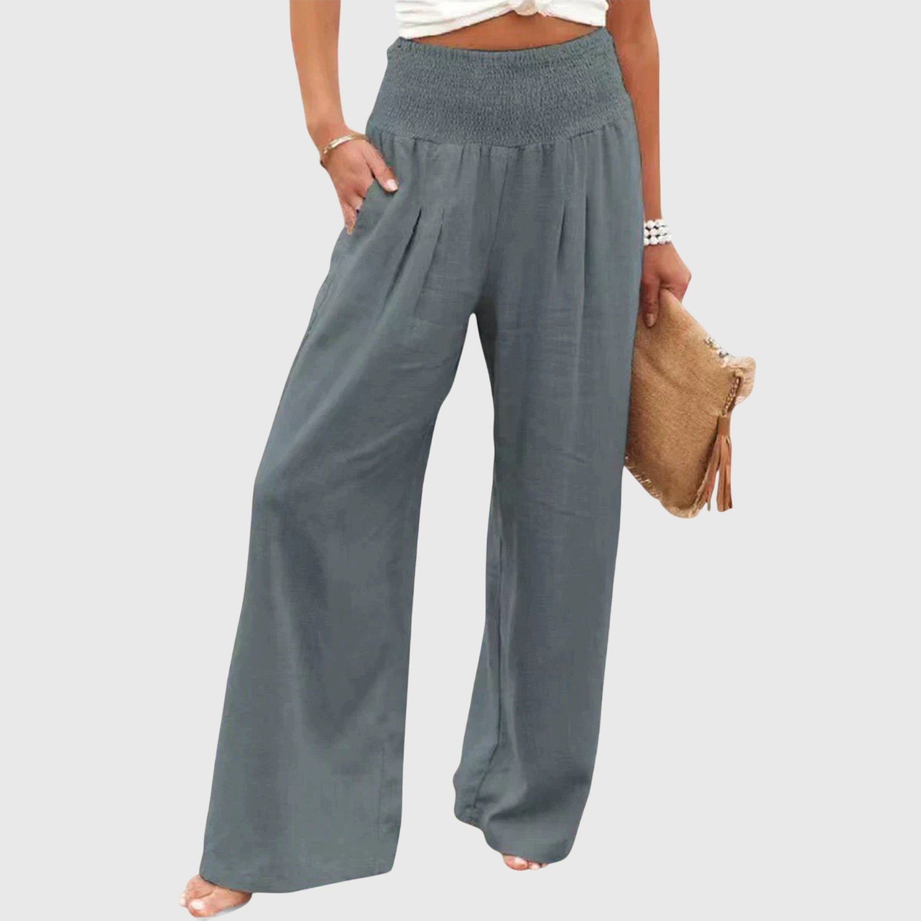 Women's Airy Pants Outfit for Work Casual Days Holidays and Everyday Wear