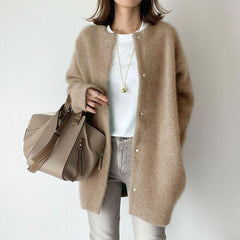 Women's Relaxed Fit Coat Long Sleeve Open Front Layering Casual Everyday