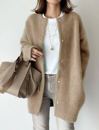 Women's Relaxed Fit Coat Long Sleeve Open Front Layering Casual Everyday