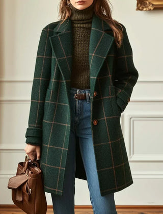Women's Oversized Long Winter Coat Relaxed Fit Button Closure Cozy Layering