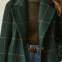 Women's Oversized Long Winter Coat Relaxed Fit Button Closure Cozy Layering