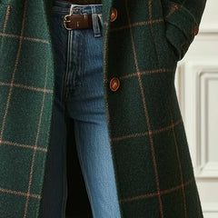 Women's Oversized Long Winter Coat Relaxed Fit Button Closure Cozy Layering