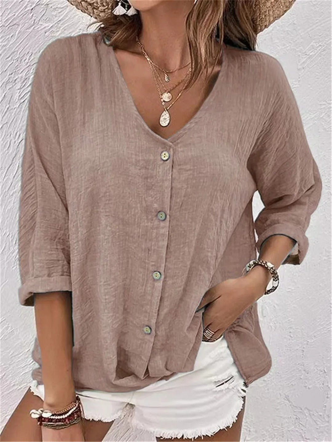 Women's Relaxed Casual Top Outfit for Work Brunch Casual Days and Everyday Wear