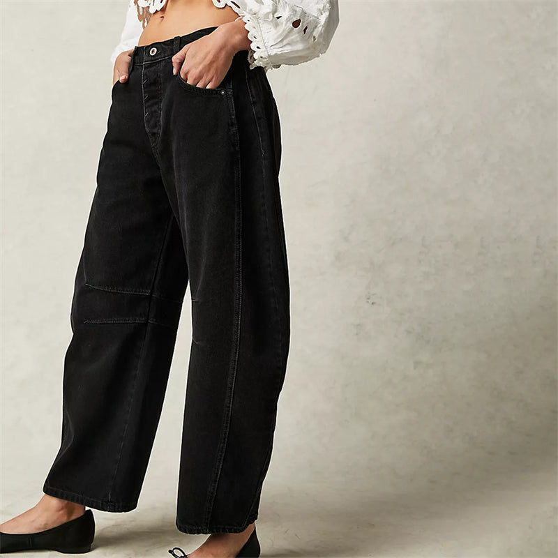 Women’s Relaxed Fit Barrel Jeans | High Waist Denim
