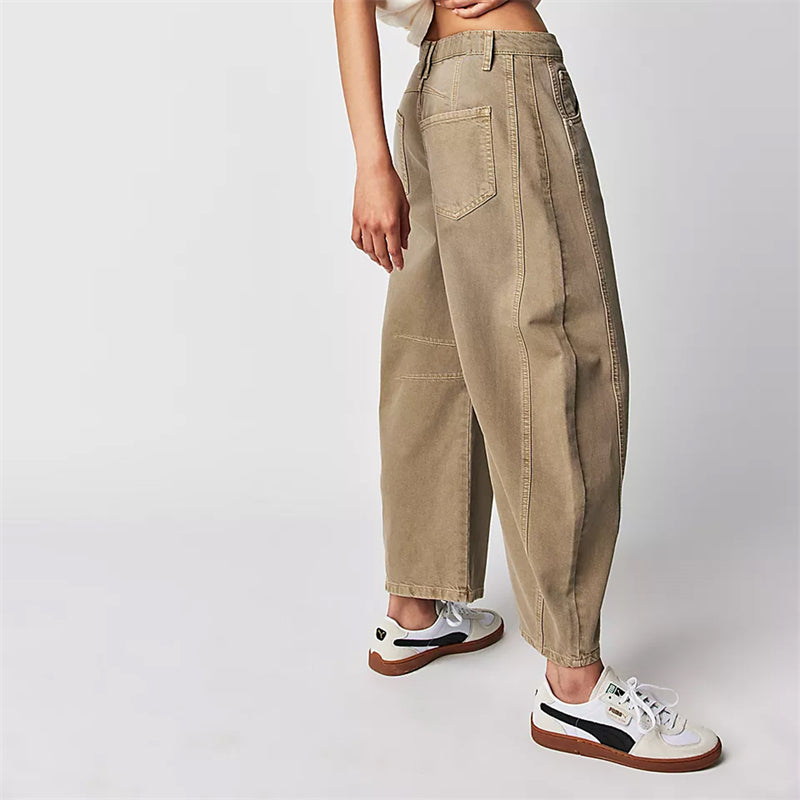 Women’s Relaxed Fit Barrel Jeans | High Waist Denim