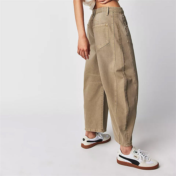 Women’s Relaxed Fit Barrel Jeans | High Waist Denim