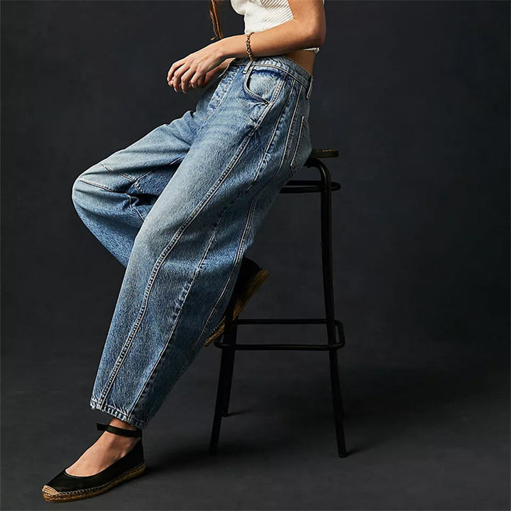 Women’s Relaxed Fit Barrel Jeans | High Waist Denim