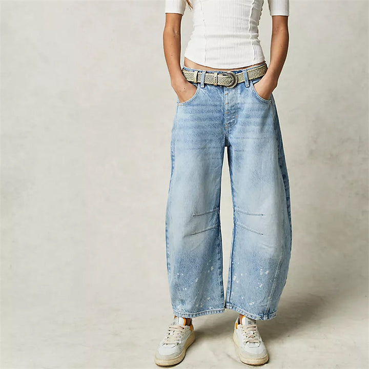 Women’s Relaxed Fit Barrel Jeans | High Waist Denim