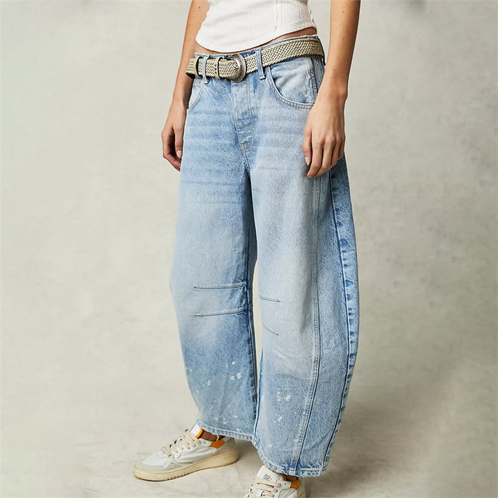 Women’s Relaxed Fit Barrel Jeans | High Waist Denim