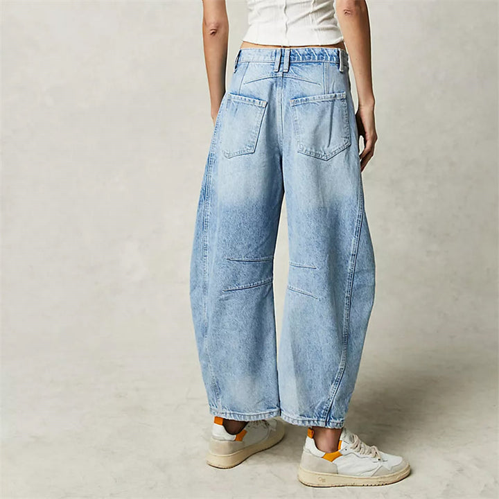 Women’s Relaxed Fit Barrel Jeans | High Waist Denim