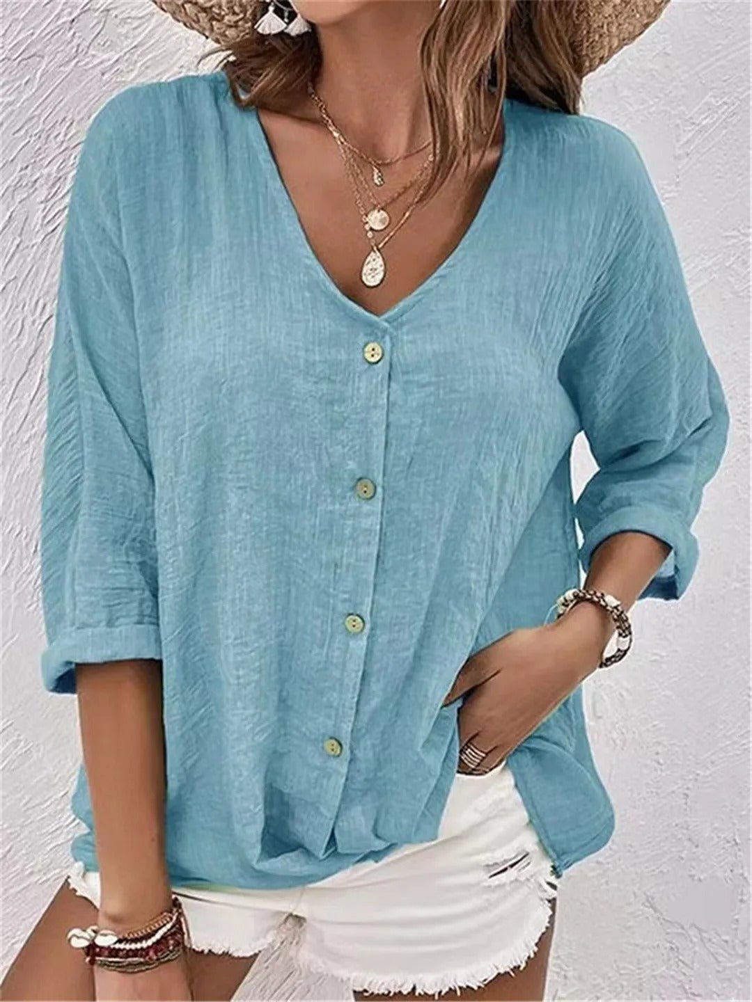 Women's Relaxed Casual Top Outfit for Work Brunch Casual Days and Everyday Wear