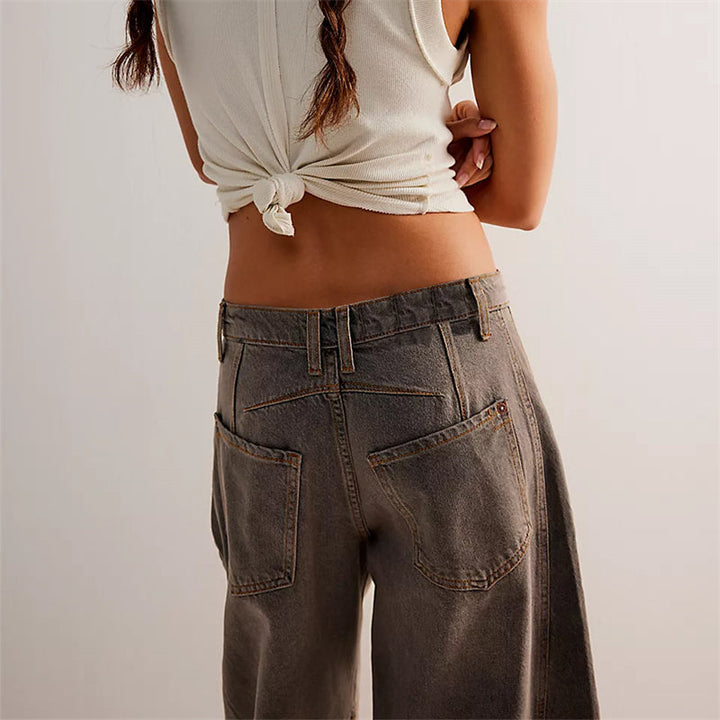 Women’s Relaxed Fit Barrel Jeans | High Waist Denim