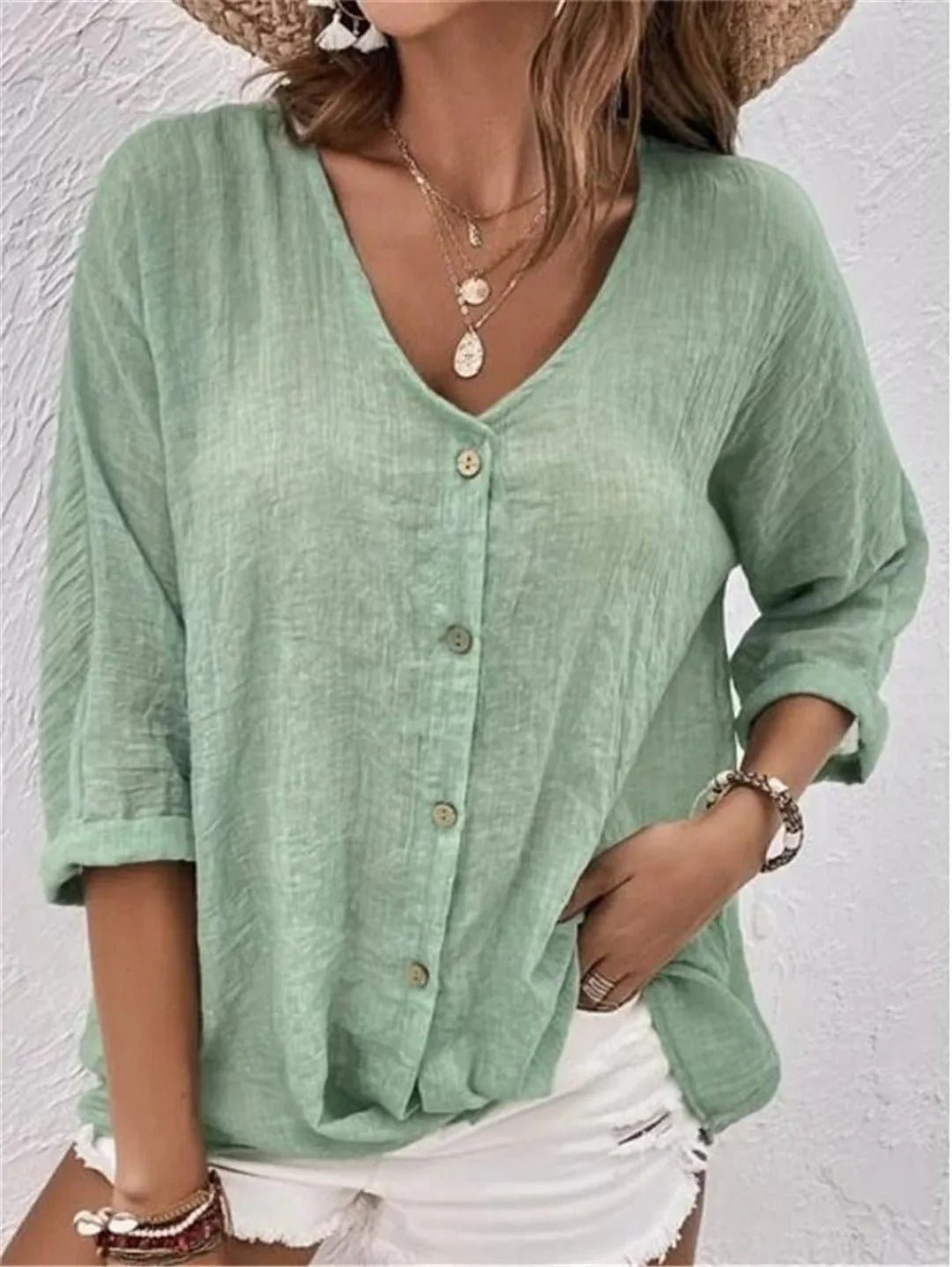 Women's Relaxed Casual Top Outfit for Work Brunch Casual Days and Everyday Wear