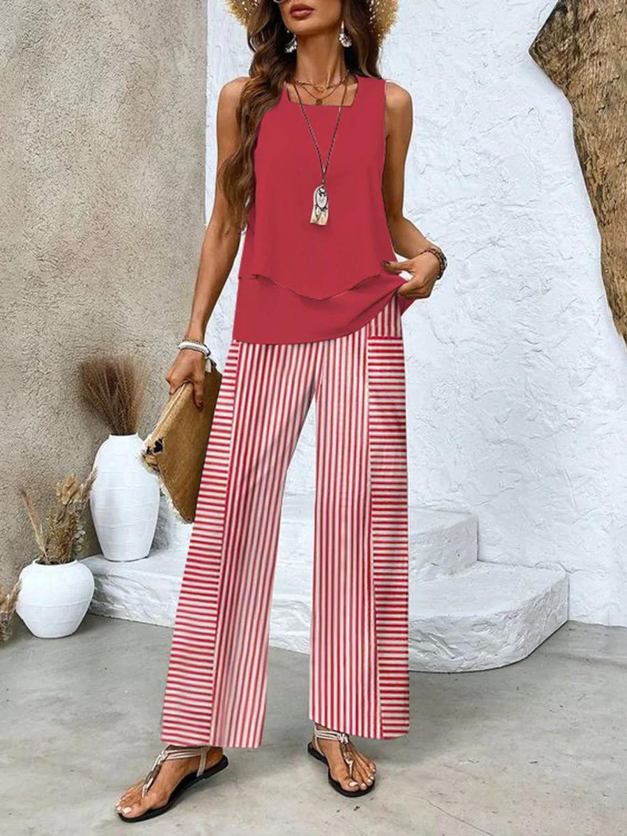 Women's Leaf Print Set Outfit for Weddings Parties Holidays Occasions and Everyday Wear
