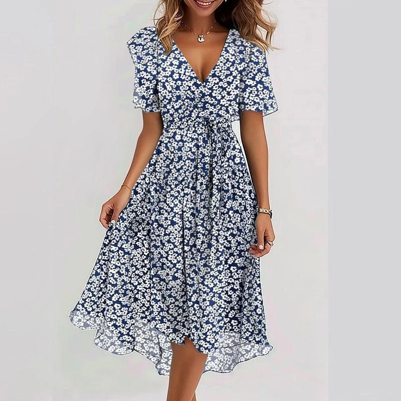 Women's Evening Midi Dress Outfit for Summer Holidays Weddings Parties and Everyday Wear