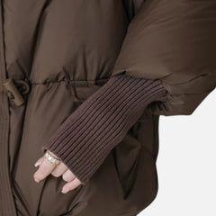 Women's Chic Cropped Puffer Jacket Zip-Up Faux Fur Collar Stylish Layering