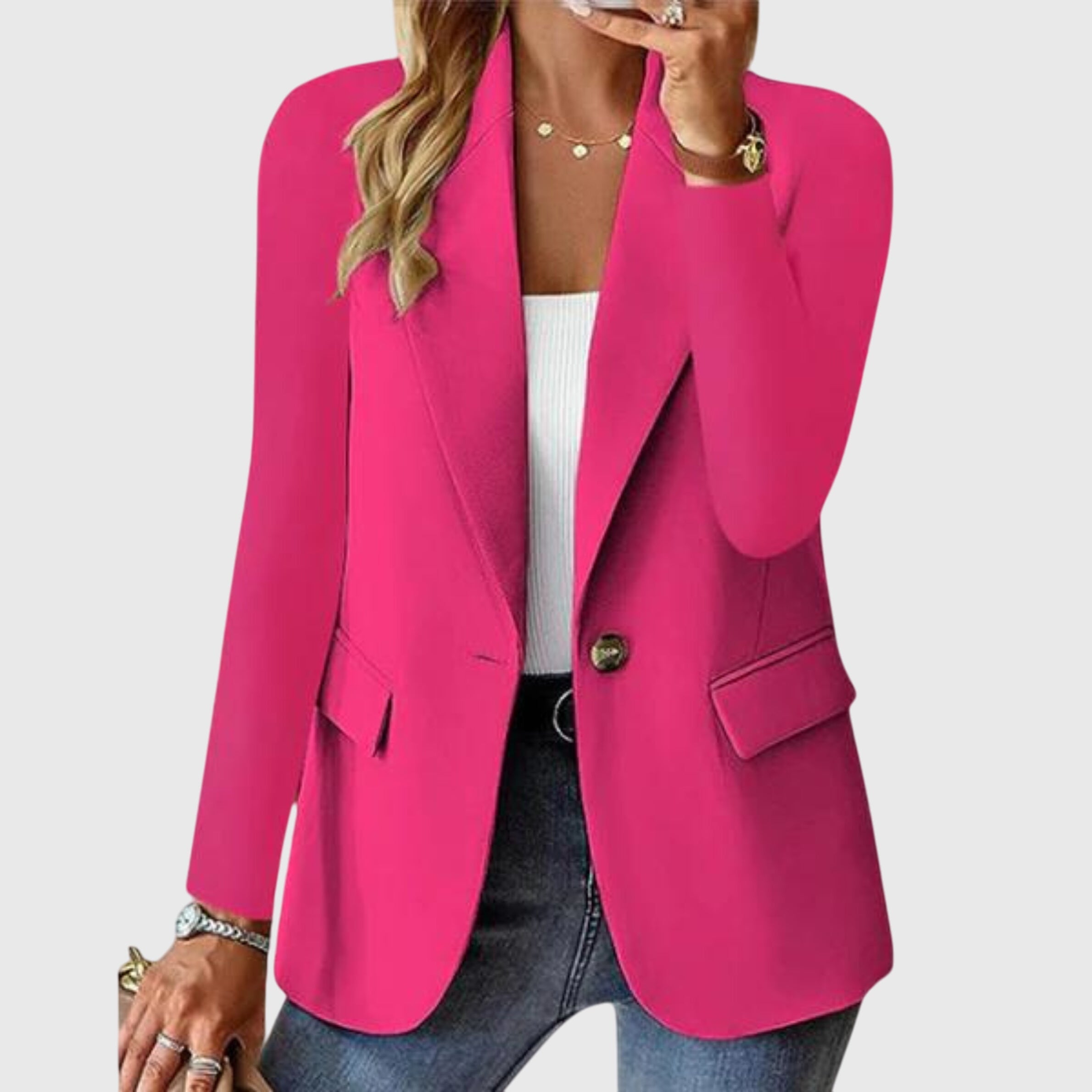 Women's Formal Tailored Blazer Layering Outerwear for Work Autumn Winter and Everyday Wear