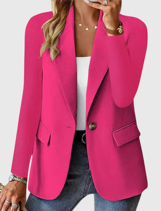 Women's Formal Blazer Tailored Fit Long Sleeve Notched Lapel Professional Office