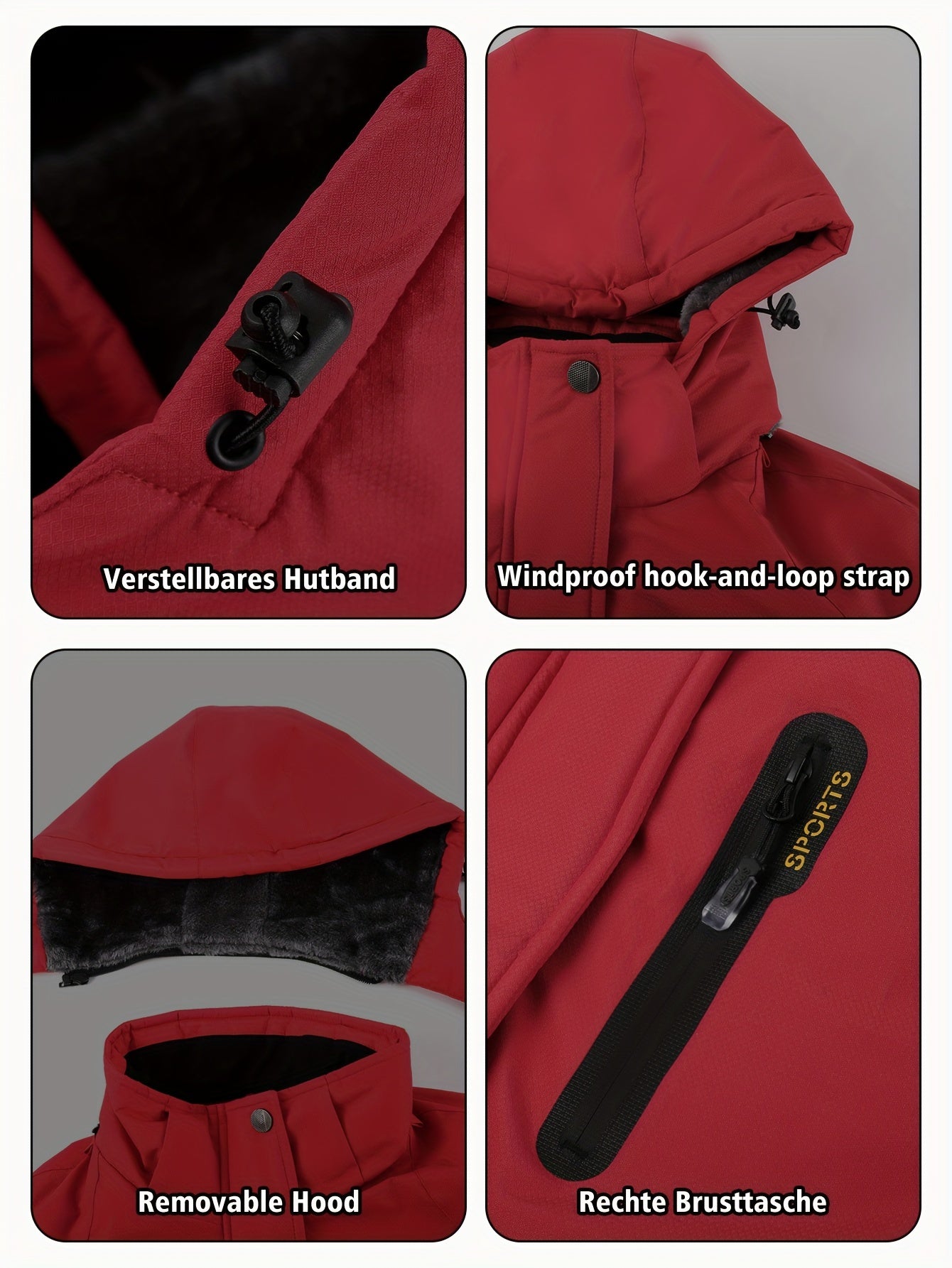 Women's Insulated Ski Jacket Fur-Lined Hood Waterproof Active Winter