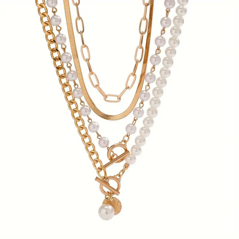 Women's Gold Snake Chain Necklace Set Statement Jewellery Jewelry Gift for Women Weddings Parties Prom and Everyday Wear