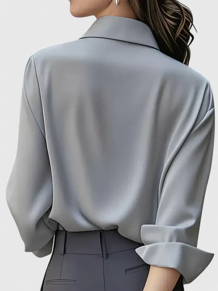 Women's Oversized Button-Down Shirt Relaxed Fit Long Sleeve Casual Everyday
